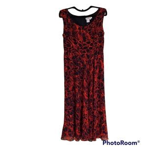 Sleeveless Midi Dress, Patterned Dresses, Women's Business Casual Dress, size 10